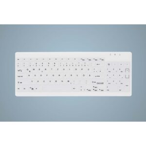 Tastierë Me kabllo CHERRY AKTIVE KEY Hygiene Compact Ultraflat – Bardhë