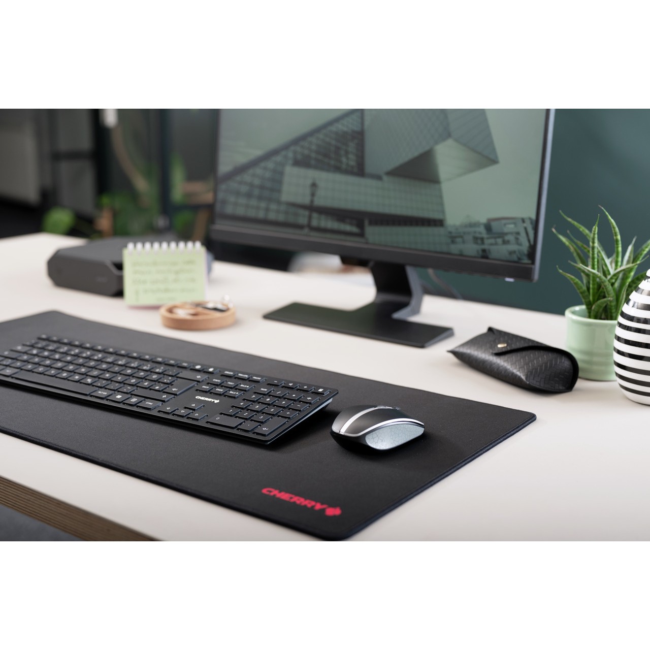 Tastierë pa kabllo CHERRY KW 9100 SLIM / USB + Bluetooth / US-ENG Layout - Zezë - Figura 5