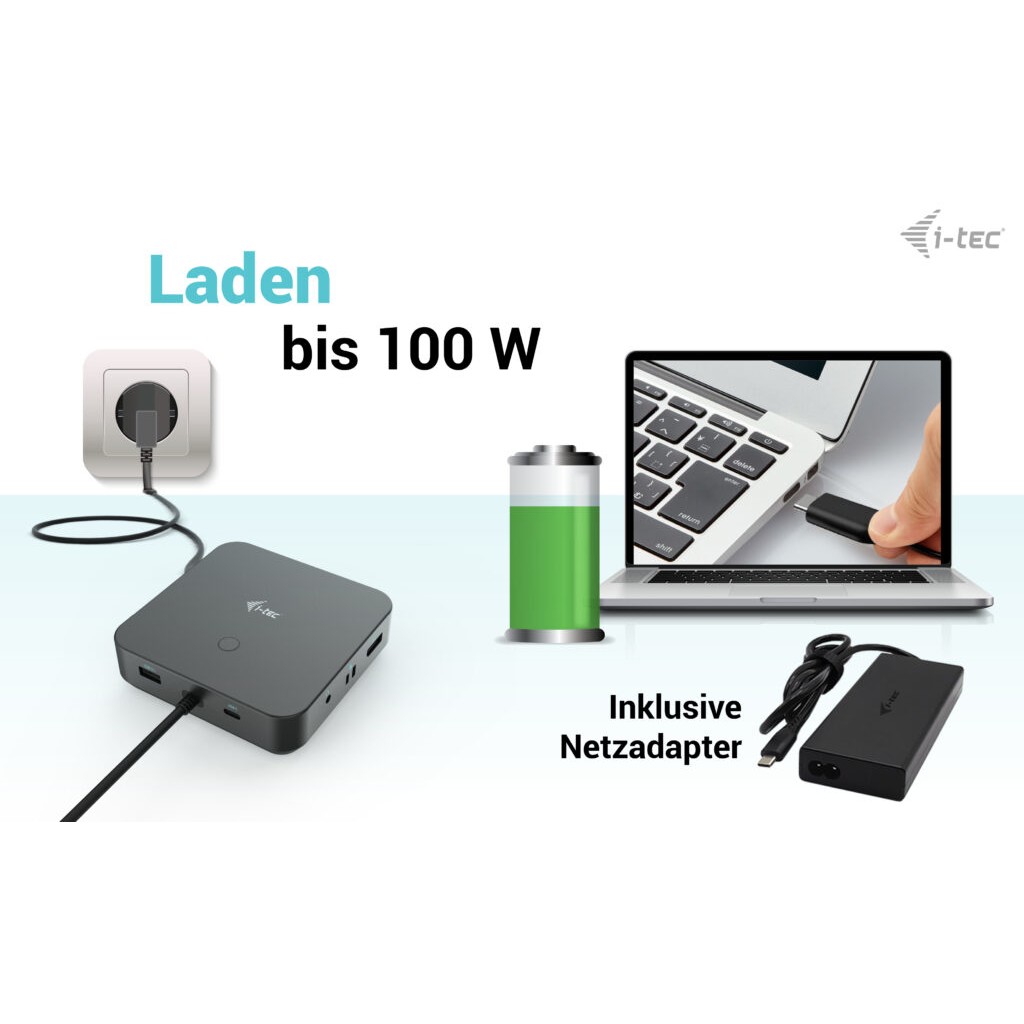 Docking Station I-TEC USB-C / HDMI + 2x DisplayPort / PD / LAN / USB - Metalik - Figura 3