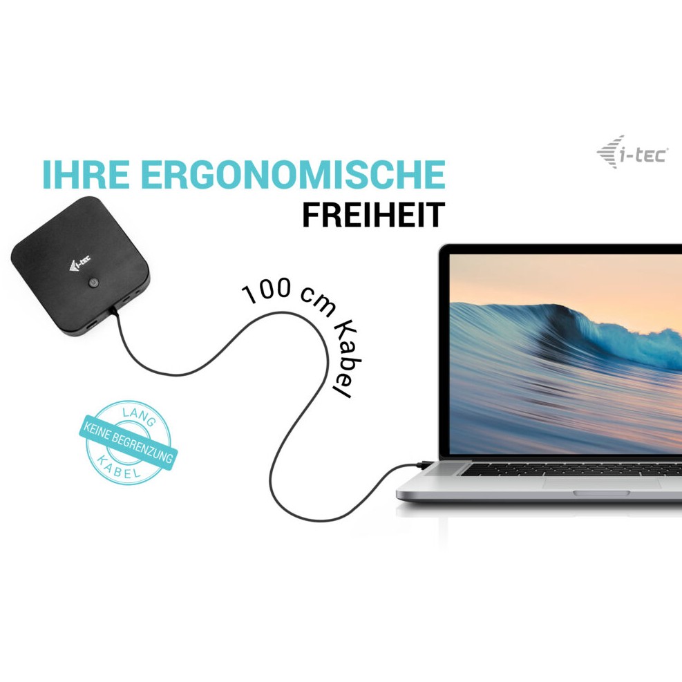 Docking Station I-TEC USB-C / HDMI + 2x DisplayPort / PD / LAN / USB - Metalik - Figura 5