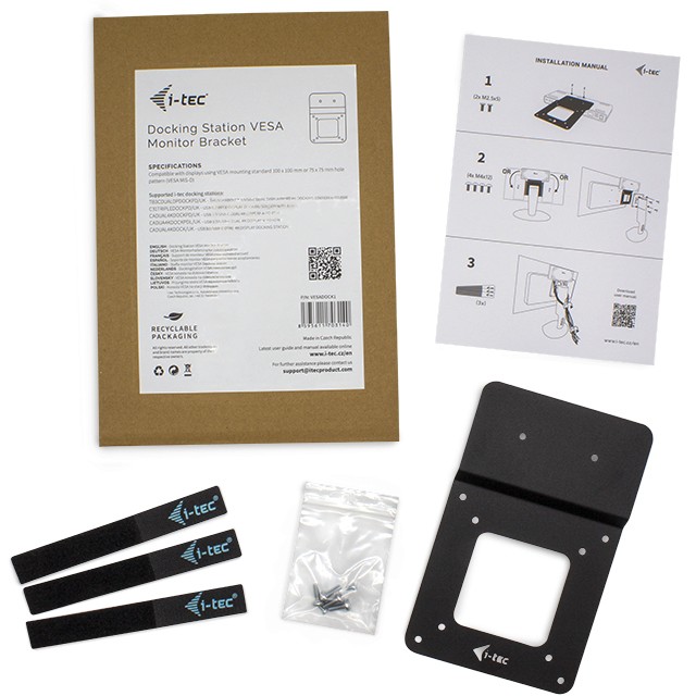 Docking Station Mbajtës I-TEC VESA / Montim në Monitor / Universal - Metalik - Figura 5