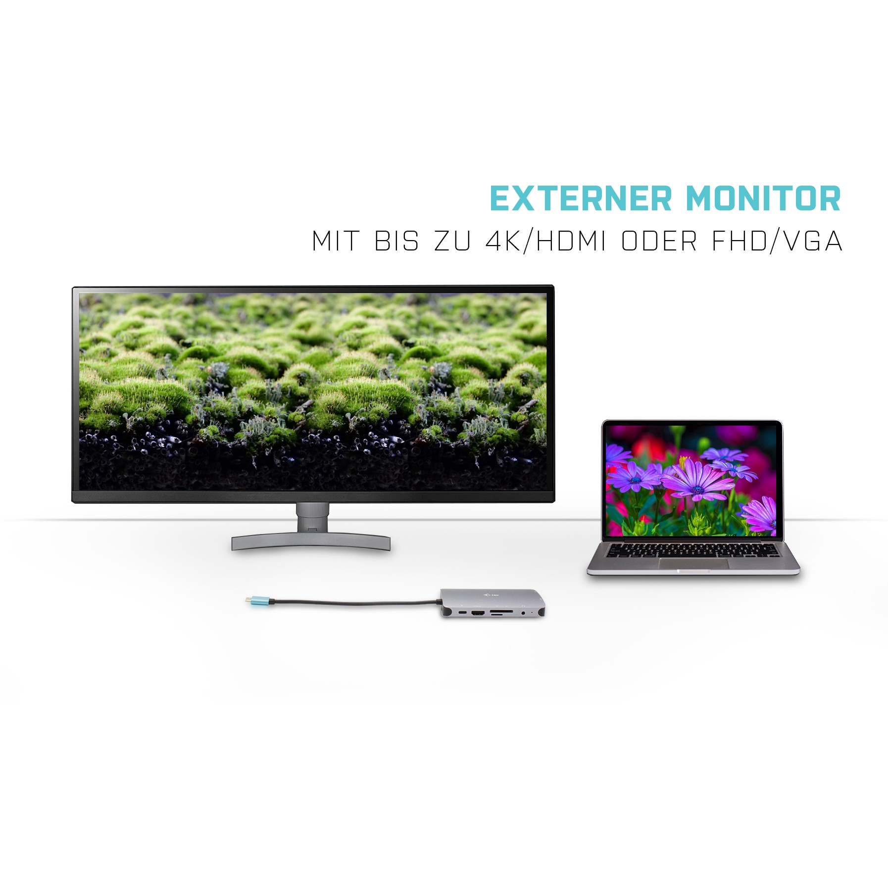 Docking Station I-TEC USB-C Nano / HDMI & VGA / PD / LAN / USB - Argjend - Figura 4