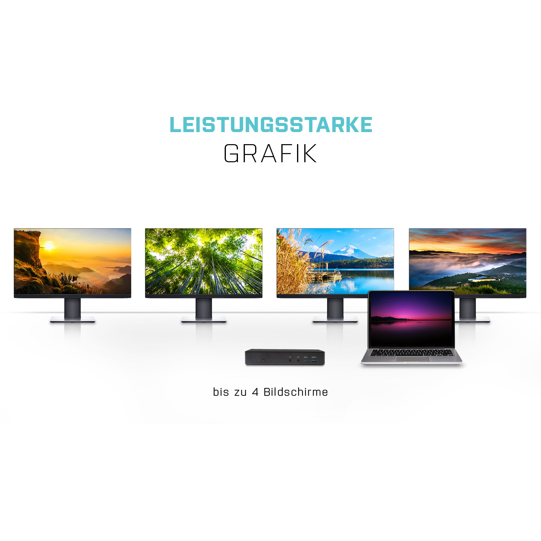 Docking Station I-TEC USB-C / Quattro Display / 4x 4K / HDMI & DisplayPort / PD / LAN / USB - Metalik - Figura 3