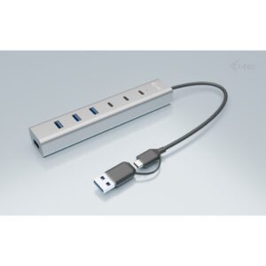 Hub I-TEC USB-C / USB-A / 7 Porta / 3x USB-C 3.2 Gen 1 / 4x USB-A 3.2 Gen 1 – Metalik 8