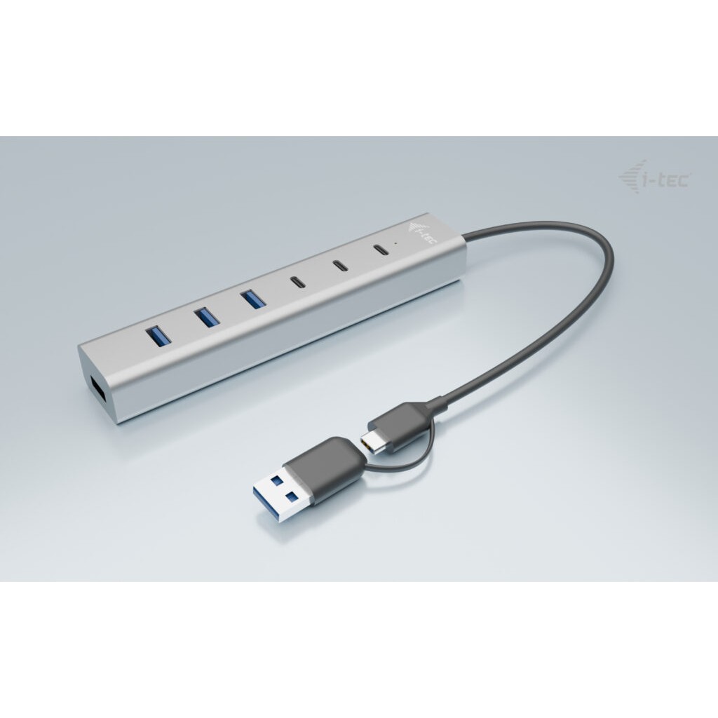 Hub I-TEC USB-C / USB-A / 7 Porta / 3x USB-C 3.2 Gen 1 / 4x USB-A 3.2 Gen 1 - Metalik - Figura 4