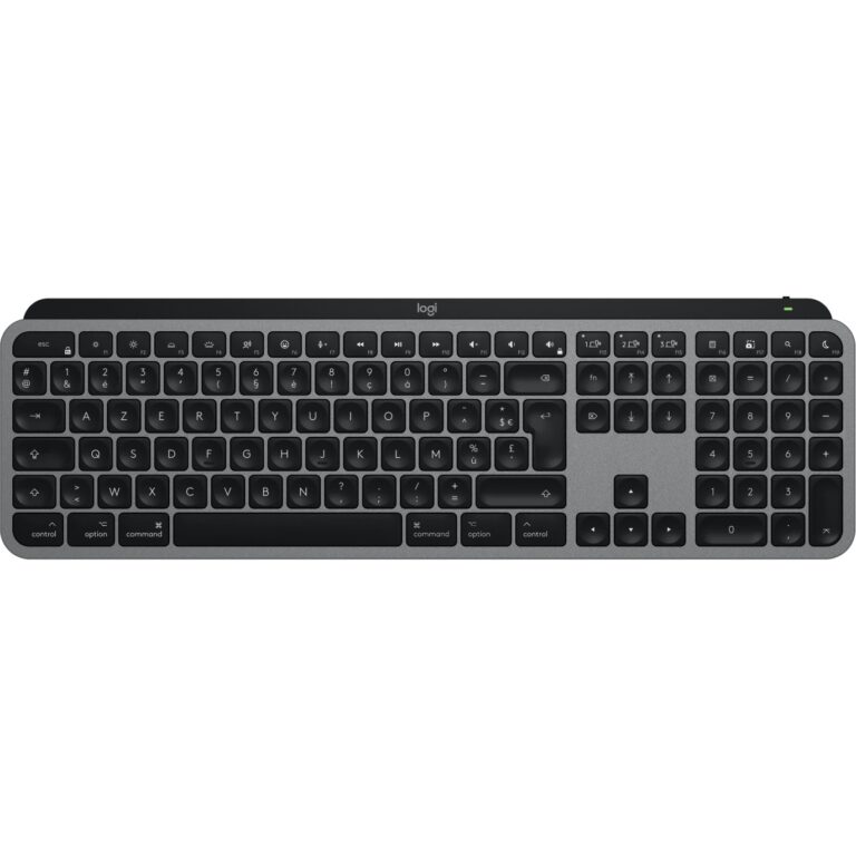 Tastierë pa kabllo Logitech MX Keys S për Mac / Bluetooth + USB / QWERTY - Zezë