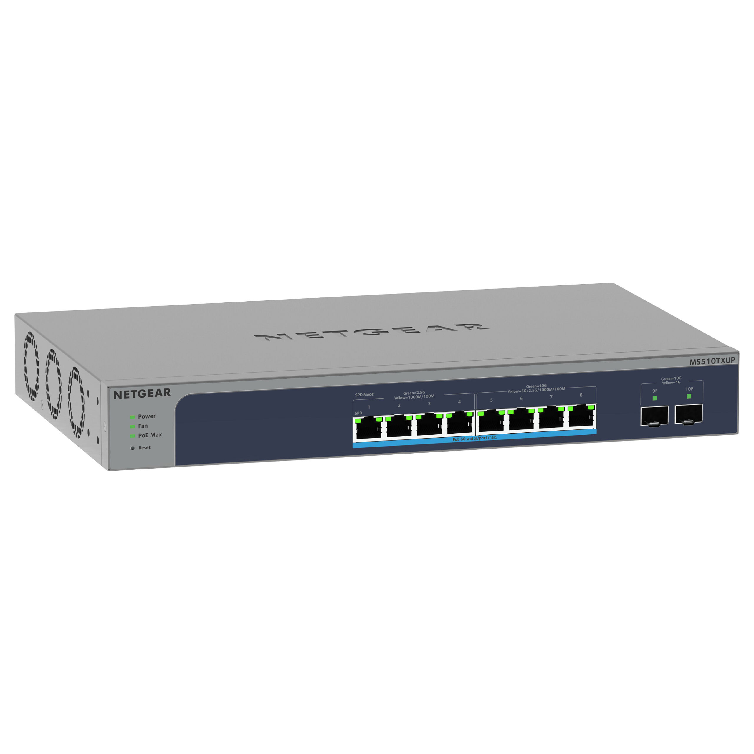 NETGEAR MS510TXUP-100EUS 8-Port Multi-Gigabit Smart Managed Switch with PoE++ and 2x 10G SFP+ Uplink | 295W Ultra60 Enterprise Network Switch 3