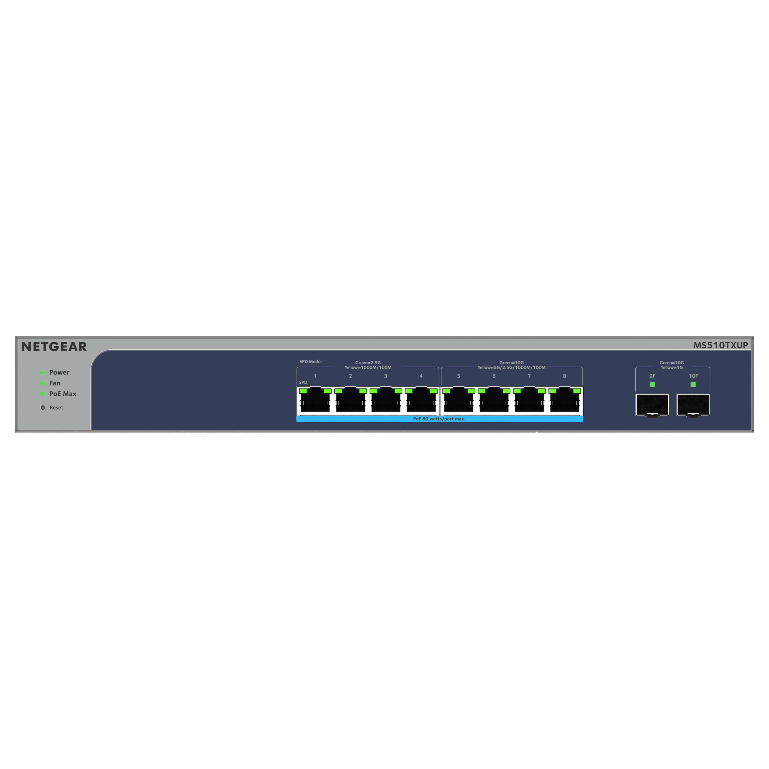 NETGEAR MS510TXUP-100EUS 8-Port Multi-Gigabit Smart Managed Switch with PoE++ and 2x 10G SFP+ Uplink | 295W Ultra60 Enterprise Network Switch 4