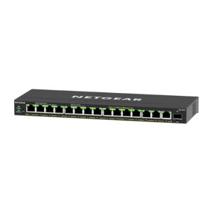 NETGEAR GS316EPP-100PES 16-Port Gigabit Smart Managed PoE+ Switch with 1x SFP | 180W PoE Budget Easy Smart Business Network Switch 8