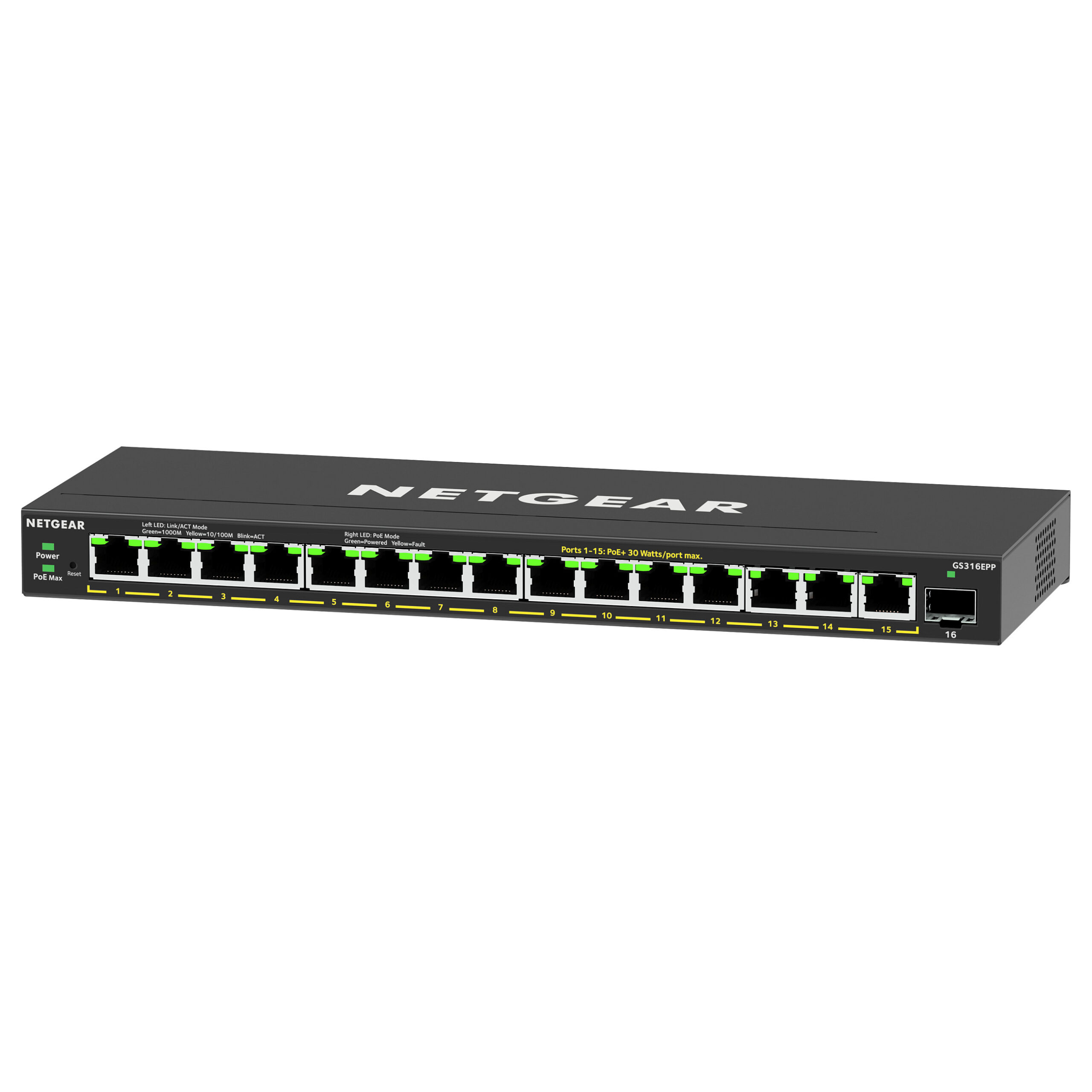 NETGEAR GS316EPP-100PES 16-Port Gigabit Smart Managed PoE+ Switch with 1x SFP | 231W PoE Budget, Easy Smart Network Switch 2