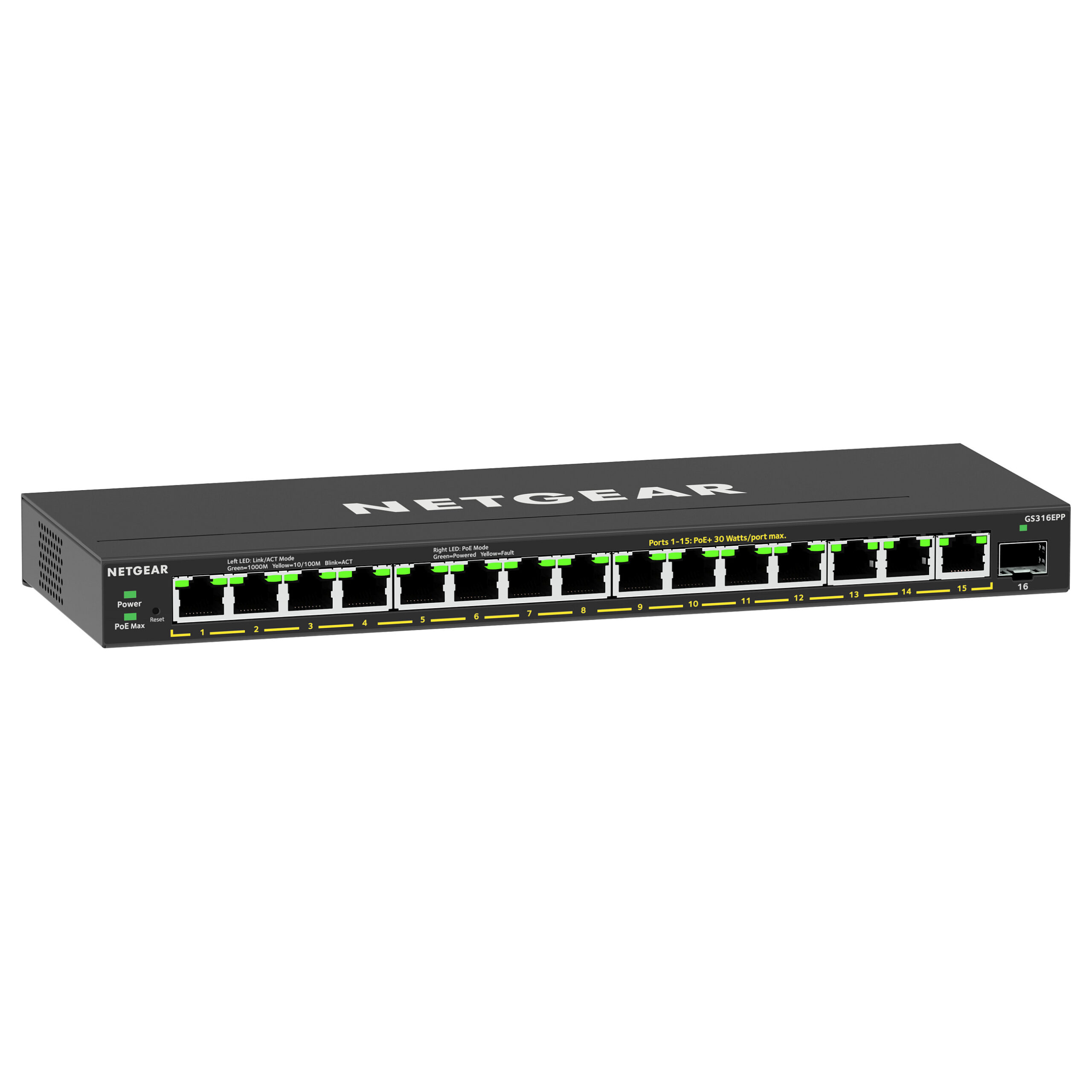 NETGEAR GS316EPP-100PES 16-Port Gigabit Smart Managed PoE+ Switch with 1x SFP | 231W PoE Budget, Easy Smart Network Switch 3