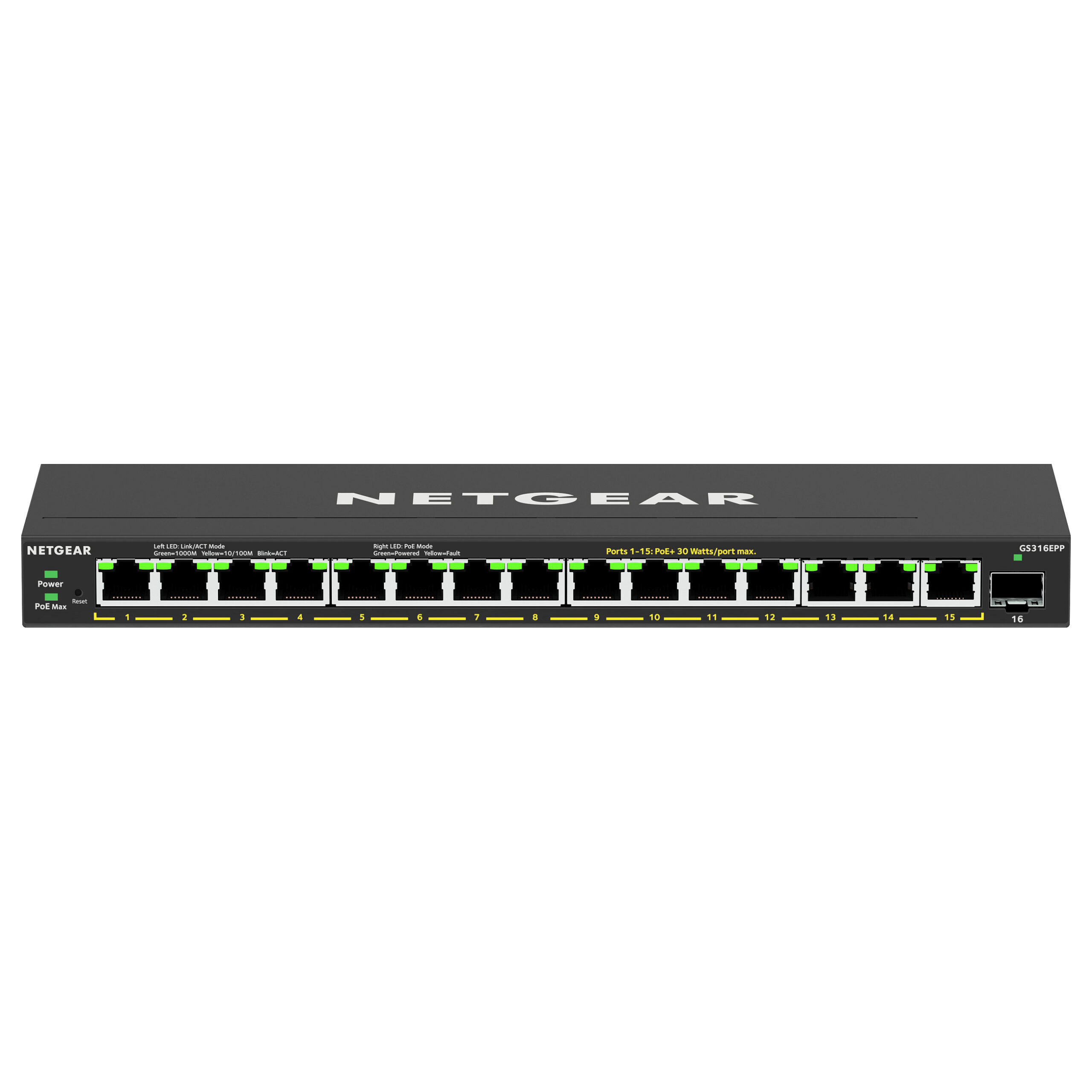NETGEAR GS316EPP-100PES 16-Port Gigabit Smart Managed PoE+ Switch with 1x SFP | 231W PoE Budget, Easy Smart Network Switch 4