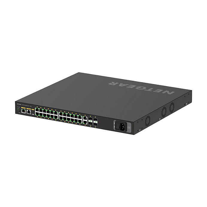 NETGEAR M4250-26G4XF-POE+ AV Line Managed Switch 24-Port Gigabit PoE+ with 4x SFP+ Uplink | 480W PoE Budget, Layer 2/3 AV Network Switch 4
