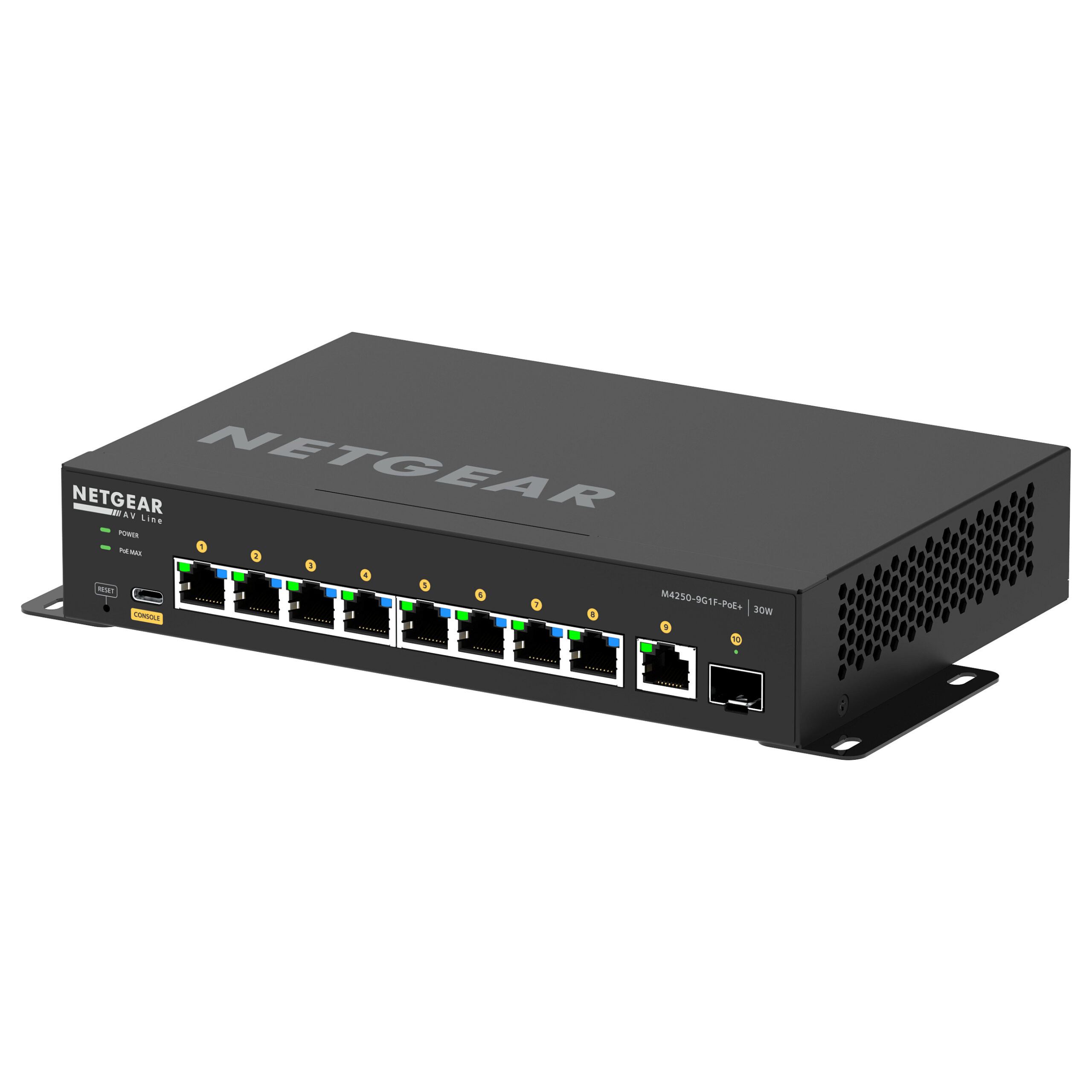 NETGEAR GSM4210PD-100EUS AV Line Managed PoE+ Switch with 8x Gigabit PoE+ Ports, 1x SFP, 110W PoE Budget | AV Optimized Layer 2/3 Lite Switch 2