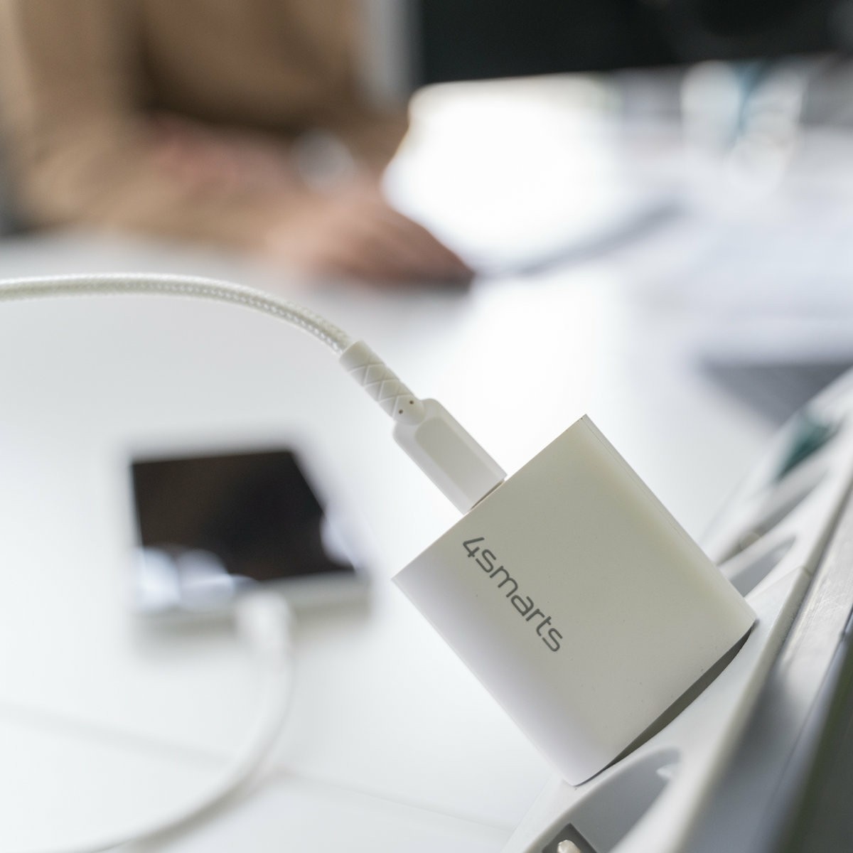 Adapter 4smarts / VoltPlug Wall Charger / Single Port / PD 20W - Bardhë - Figura 2