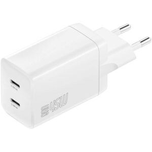 Adapter 4smarts / PDPlug Dual Charger / 45W GaN / 2xC - Bardhë