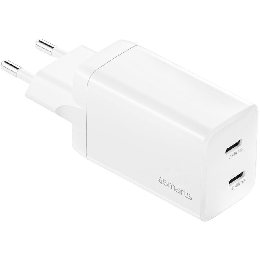 Adapter 4smarts / PDPlug Dual Charger / 45W GaN / 2xC - Bardhë - Figura 3