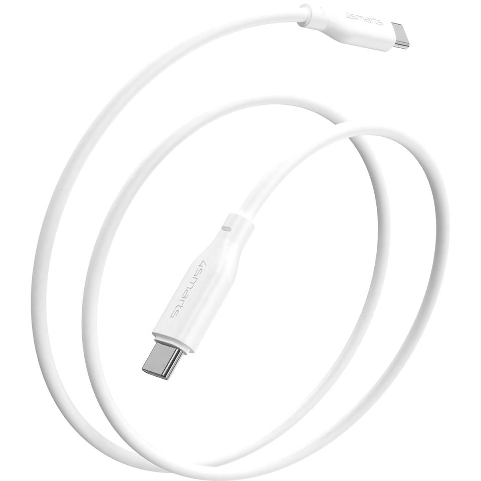 Kabllo 4smarts / USB-C to USB-C Silicone Cable / High Flex / 60W / 1.5m - Bardhë - Figura 4