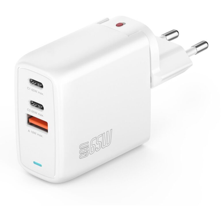 4smarts Ladegert GaN Flex 65W me 2x USB-C + 1x USB-A – Bardhë