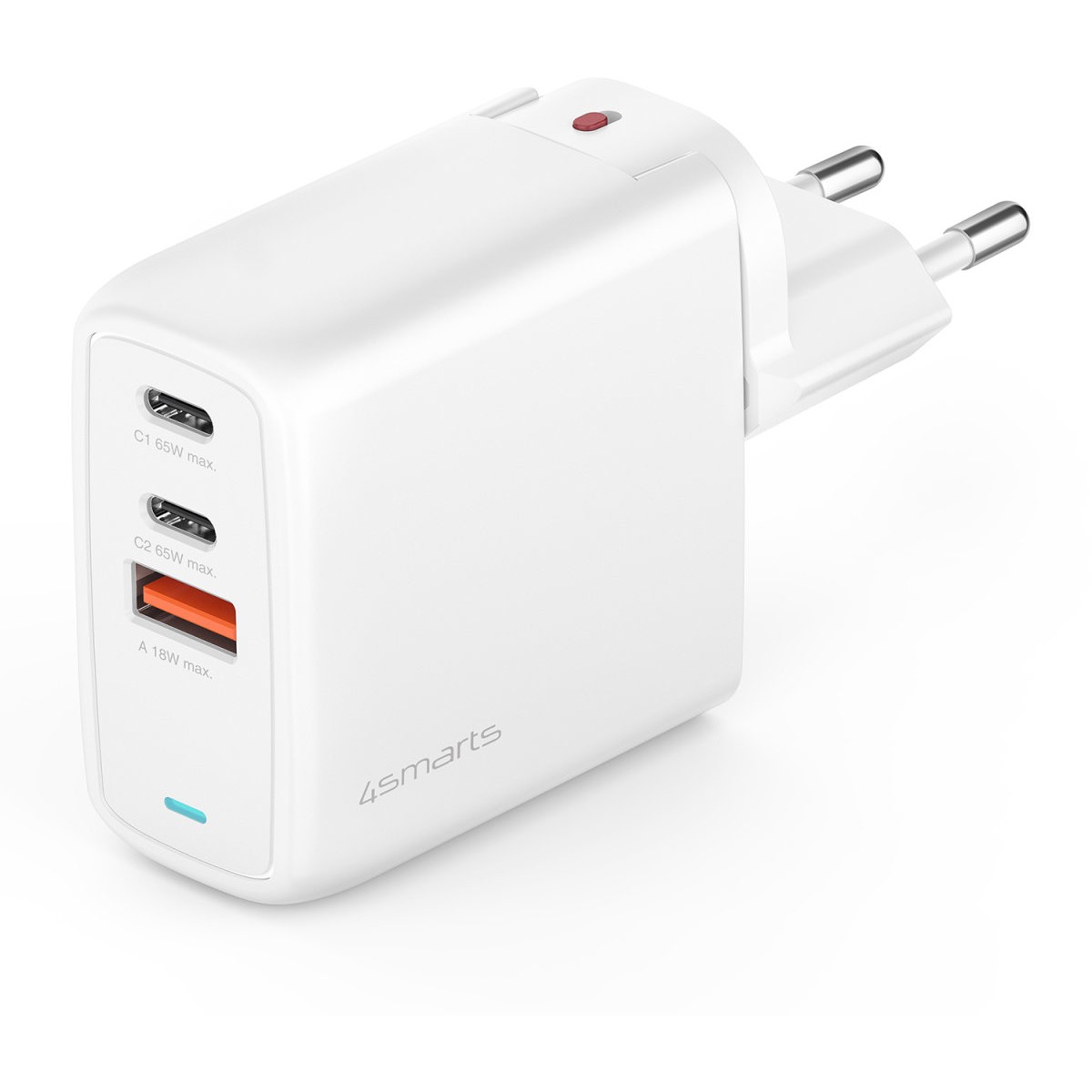 4smarts Ladegert GaN Flex 65W me 2x USB-C + 1x USB-A – Bardhë - Figura 4