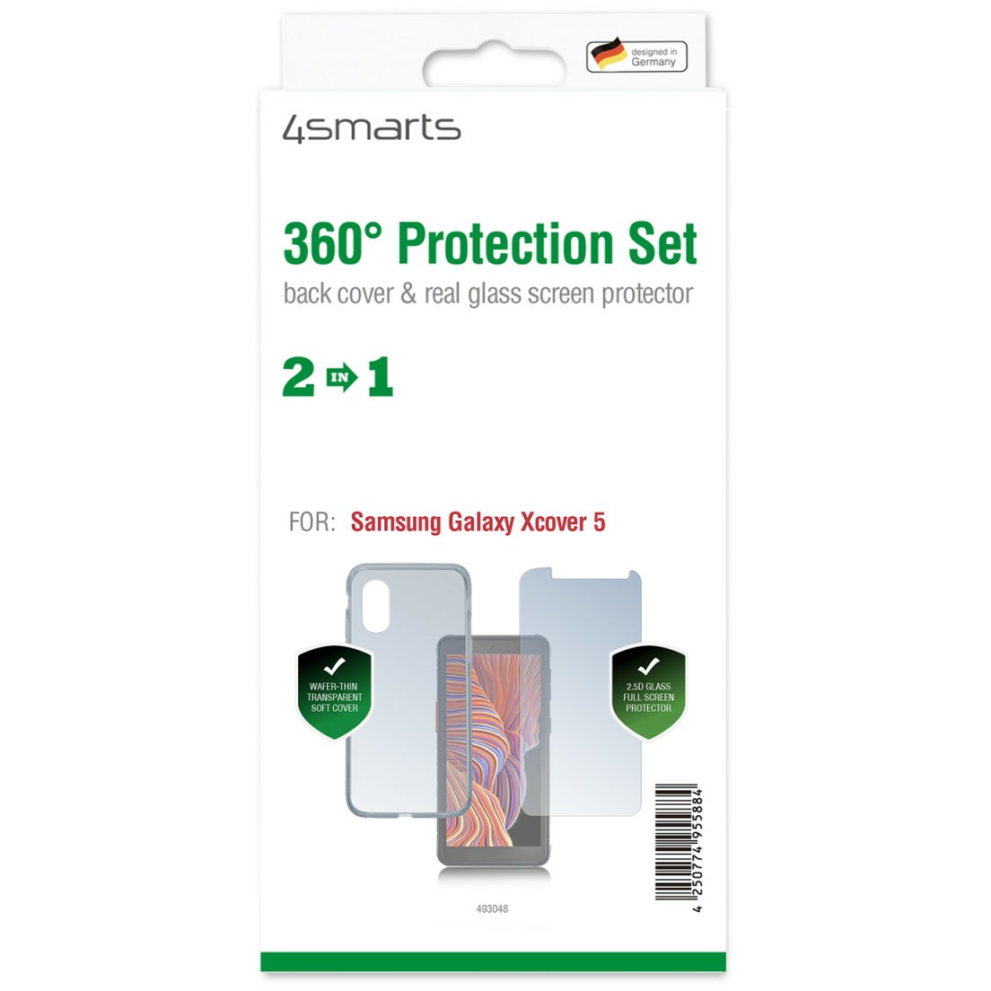 Aksesorë për telefon 4smarts 360 Protection Set për Samsung Galaxy Xcover 5 – Transparente - Figura 2