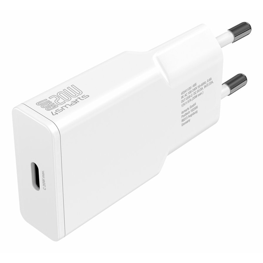 Adapter 4smarts / PDPlug Slim Charger / 20W / GaN / USB-C - Bardhë - Figura 2