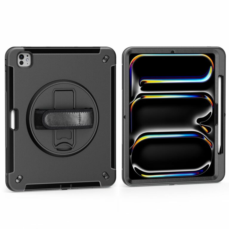 Mbrojtëse 4smarts Rugged GRIP për iPad Pro 13" M4, e zezë