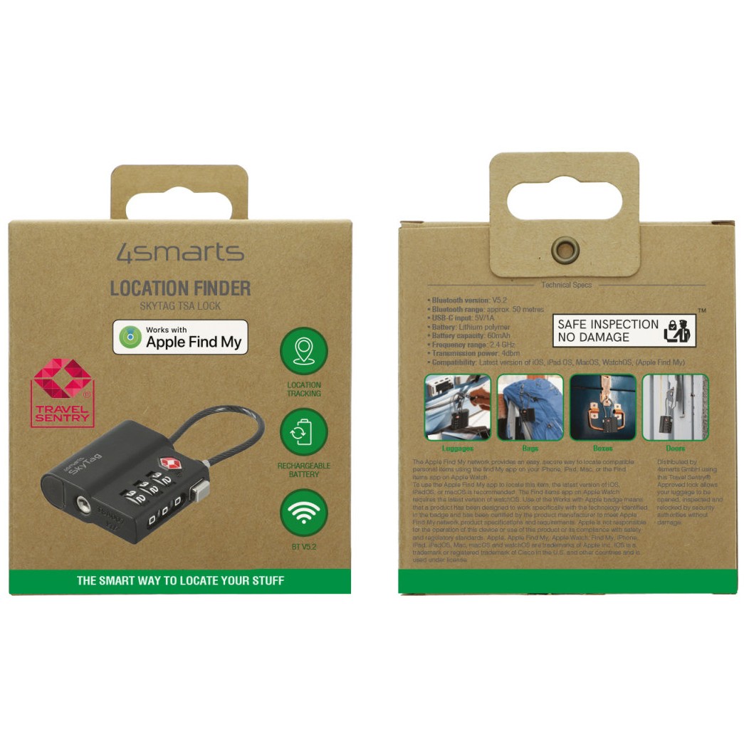 GPS 4smarts / SkyTag Location Tracker / with TSA Lock - Zezë - Figura 3