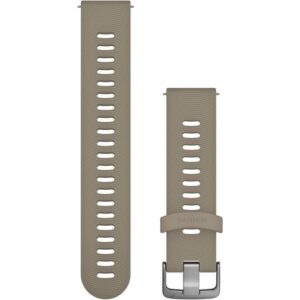 Rrip për orë Garmin Quick-Release Band 20mm Silicone Sandstone/Silver
