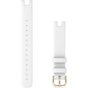 Rrip për orë Garmin interchangeable strap Lily 14mm Italian leather white/light gold