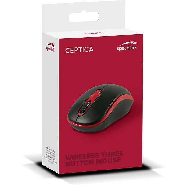 Maus pa kabllo Speedlink CEPTICA / Wireless / E zezë dhe kuqe