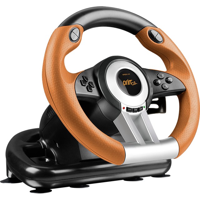 Timon & Pedale Speedlink Lenkrad DRIFT O.Z. PC / e zezë dhe portokalli