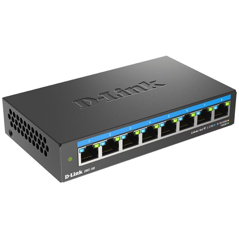 Switch D-Link DMS-108 Multi-Gigabit, Unmanaged, 8 porte