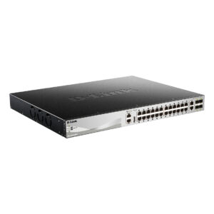 D-Link DGS-3130-30PS/E 30-Port Gigabit L3 Managed PoE+ Stackable Switch with 2x10GBASE-T + 4x10G SFP+ Uplink, 370W PoE Budget 7