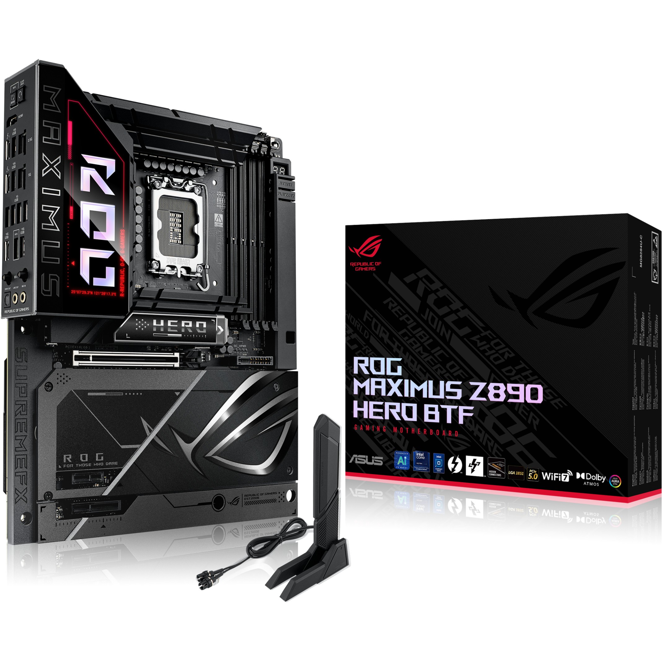 Pllakë Amë MB Intel ASUS ROG MAXIMUS Z890 HERO BTF / Intel Socket 1851 / DDR5 / ATX