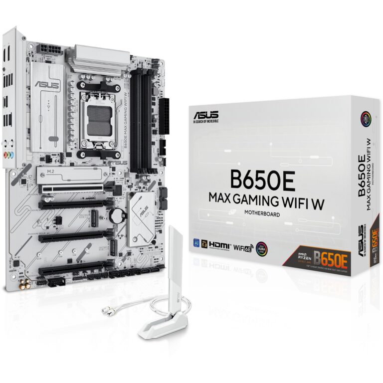 Pllakë Amë MB AMD ASUS B650E MAX GAMING WIFI W (AM5, DDR5, WiFi 6E, PCIe 5.0, ATX)