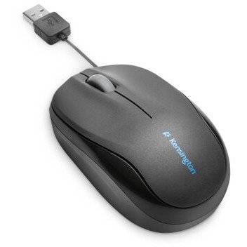 Maus me kabllo Kensington Pro Fit Retractable Mobile / 1000 DPI / e zezë