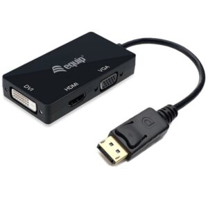 Kabllo DisplayPort në HDMI/VGA/DVI Equip (St/Bu) – Zezë
