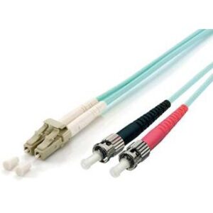Kabllo për Rrjet Equip LWL Patch Cable LC–ST / 1.00m / Multimode Duplex OM3 / Blu – Polybag