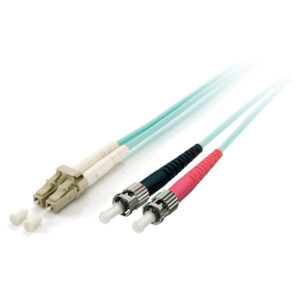 Kabllo optike për rrjet Equip LWL Patch Cable LC - ST / Multimode Duplex OM3 / 10 m - Blu e Hapur