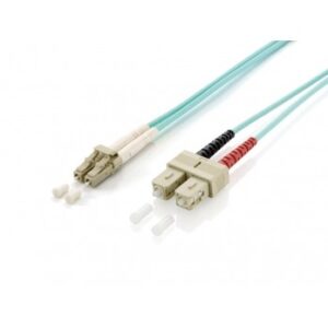Kabllo për Rrjet Equip LWL Patch Cable LC–SC / 2.00m / Multimode Duplex OM3 / Blu – Polybag