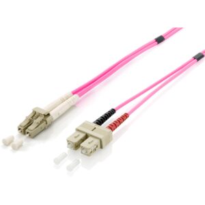 Kabllo për Rrjet Equip LWL Patch Cable LC–SC / 5.00m / Multimode Duplex OM4 – Polybag