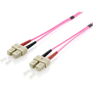 Kabllo për Rrjet Equip LWL Patch Cable SC–SC / 1.00m / Multimode Duplex OM4 – Polybag