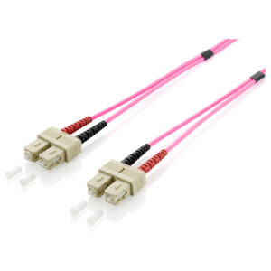 Kabllo optike për rrjet Equip LWL Patch Cable SC - SC / Multimode Duplex OM4 / 3 m - Rozë