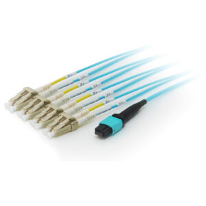 Kabllo optike për rrjet Equip MTP/LC Trunk Fiber Patch Cord OM4 M/M / 15 m - Blu