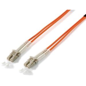 Kabllo për Rrjet Equip LWL Patch Cable LC–LC / 1.00m / Multimode Duplex OM2 / Portokalli – Polybag
