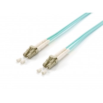 Kabllo për Rrjet Equip LWL Patch Cable LC–LC / 5.00m / Multimode Duplex OM3 / Blu – Polybag