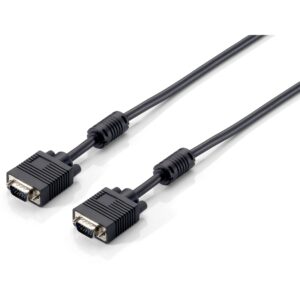 Kabllo VGA Equip Cable HD15 Male–Male / 1.80m / 1920×1080 / 60Hz / Zezë – Polybag