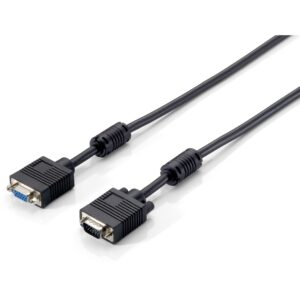 Kabllo VGA Equip Extension Cable HD15 Male–Female / 5.00m / 1920×1080 / 60Hz / Zezë – Polybag
