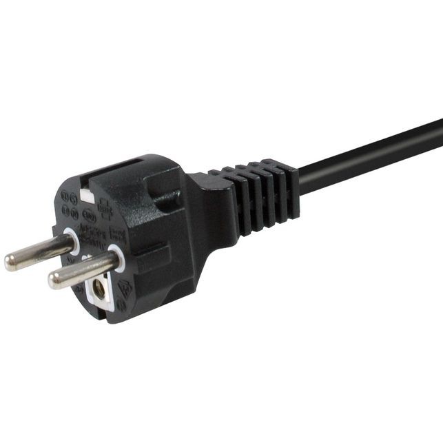 Kabllo për Furnizim me Energji Equip IEC C18 në Schuko / 1.80m / Kënd 180° - Zezë - Figura 3